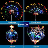 Patio Solar LED Firework Fairy Lights Outdoor