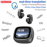 ERAZER Translator Earphones | Bluetooth 6.0 Wireless Sport Headphones w/ LCD