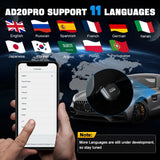 Universal Car Diagnostic Scan Tool AD20 Pro Mini Bluetooth 5.0 OBD2 Scanner