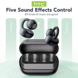 HTC OWS Wireless Ear Clip Earbuds | Bluetooth V6.0 Headphones w/ AI Translator & Noise Reduction