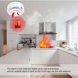Tuya Smart WiFi Smoke Detector 85dB Alarm Fire Protection Sensor SmartLife App Control