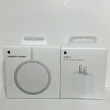 Apple 20W USB-C Charger + MagSafe Cable 1m/2m for iPhone 15–17