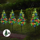 Lawn Garden Patio Solar Christmas Tree Decoration LED