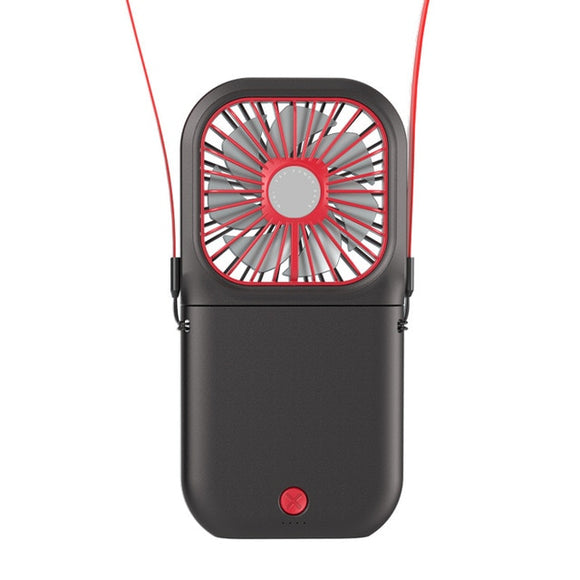 Neck Hanging Fan USB Rechargeable Power Bank