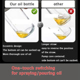 2 in 1 Oil Sprayer Glass Bottle for Cooking