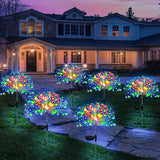 Patio Solar LED Firework Fairy Lights Outdoor