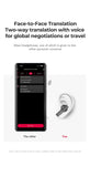 HTC AI Translator Wireless Earbuds | Bluetooth V6 TWS Sports Headphones w/ Noise Reduction Mic