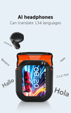 HTC Translator Bluetooth 6.0 Wireless Earphones | Real-Time Translation Headphones, IPX4 Waterproof, Long Battery Life