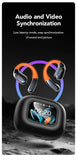 HTC AI Translator Wireless Earbuds | Bluetooth Sports Earphones w/ Glowing Earhook & Screen
