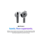 Apple Airpods Wireless Bluetooth Earbuds w/ Noise Cancelling, Adaptive & Spatial Audio, Transparency Mode, Wireless Charging Case
