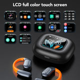 HTC AI Translator Wireless Earbuds | Bluetooth Sports Earphones w/ Glowing Earhook & Screen