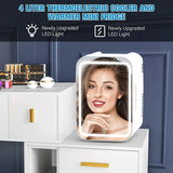 4L Mini Fridge with Beauty  Mirror