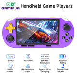 GAMINJA Retro Handheld Game Console 4.5" IPS Screen 64GB RGB Lighting