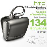 HTC Translator Wireless Earphones | Bluetooth 6.0 OWS Headphones w/ Noise Reduction & IP55