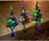 Lawn Garden Patio Solar Christmas Tree Decoration LED