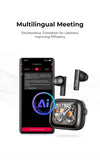 HTC AI Translator Wireless Earbuds | Bluetooth V6 TWS Sports Headphones w/ Noise Reduction Mic