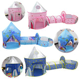 Kids 3 In 1 Tent House Play Toys Foldable