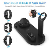 MaadZmec Tech 3 in 1 QI Wireless Charger Charging Dock For iPhone X XS MAX XR 8 Plus Fast Charging Stand For Apple Watch Air-pods