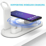 MaadZmec Tech 3 in 1 QI Wireless Charger Charging Dock For iPhone X XS MAX XR 8 Plus Fast Charging Stand For Apple Watch Air-pods