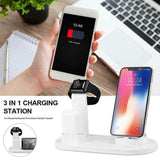 MaadZmec Tech 3 in 1 QI Wireless Charger Charging Dock For iPhone X XS MAX XR 8 Plus Fast Charging Stand For Apple Watch Air-pods