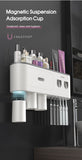 MaadZmec Tech Wall-mounted Toothbrush Holder With 2 Toothpaste Dispenser