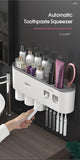 MaadZmec Tech Wall-mounted Toothbrush Holder With 2 Toothpaste Dispenser