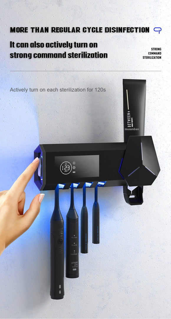 MaadZmec Tech Smart Toothbrush Sterilizer UV Toothbrush Holder Automatic