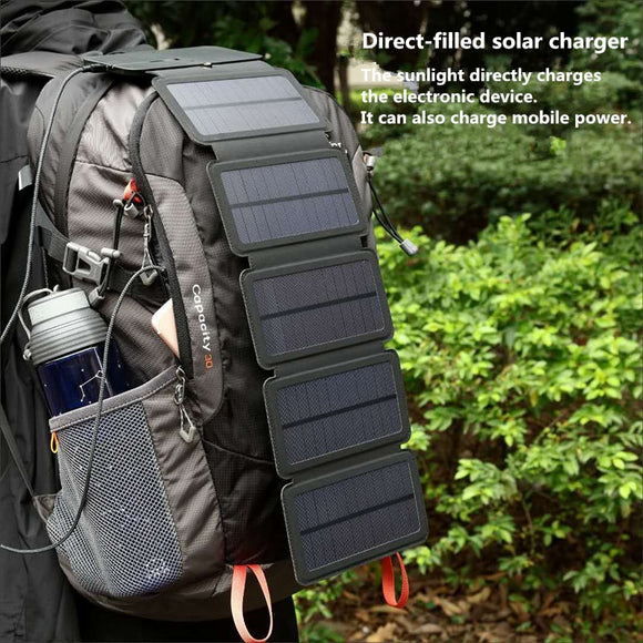 MaadZmec Tech SunPower folding 10W Solar Cells Charger 5V 2.1A USB Output Devices Portable Solar Panels for Smartphones