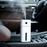 MaadZmec Tech Aroma Essential Oil Diffuser Mini Ultrasonic Square D Humidifier Air Purifier LED Night Light USB Car air freshener