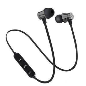 MaadZmec Tech Magnetic Wireless Bluetooth Earphone Stereo Sports Waterproof Earbuds Wireless in-ear Headset with Mic